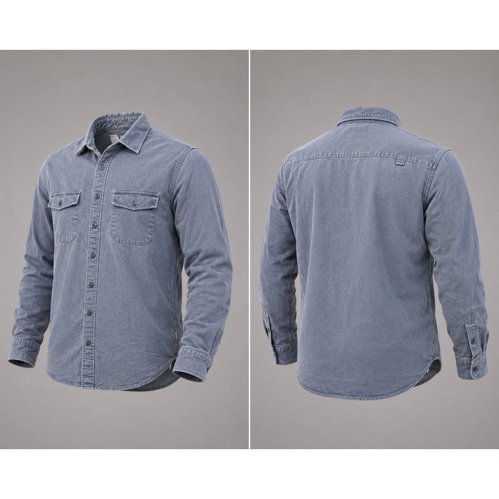 L.L. Bean Chamois Cloth Shirt Men's Large - Chalk Blue.  Super Quality/Condition